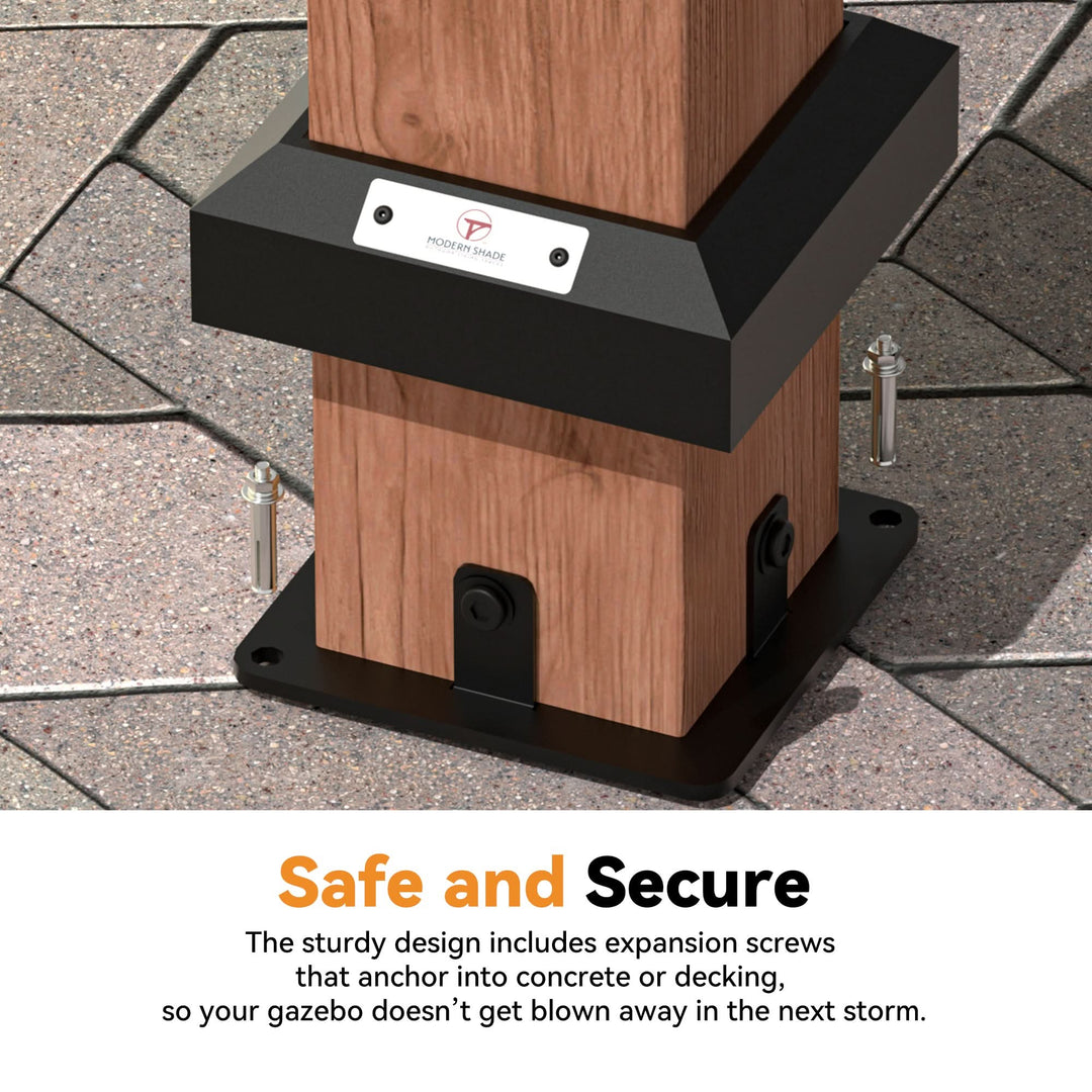 10'x12' Rosewood Cedar Hardtop Gazebo