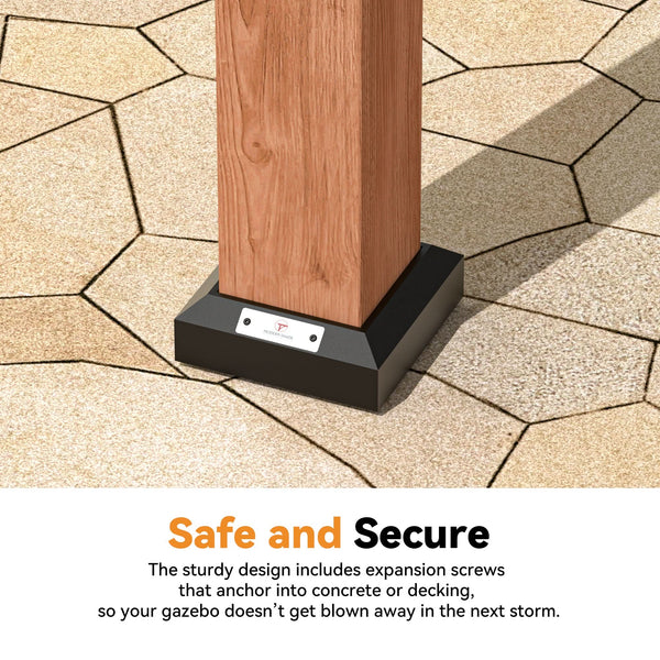 11x13 Oakwood Oasis Cedar Hardtop Gazebo