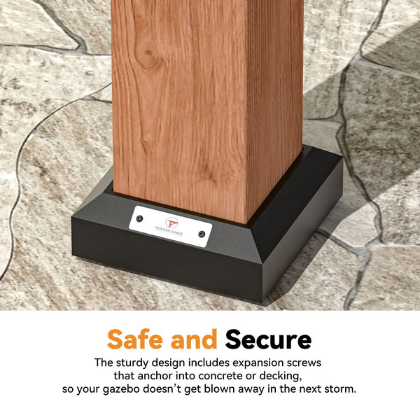13x15 Rosewood Cedar Hardtop Gazebo