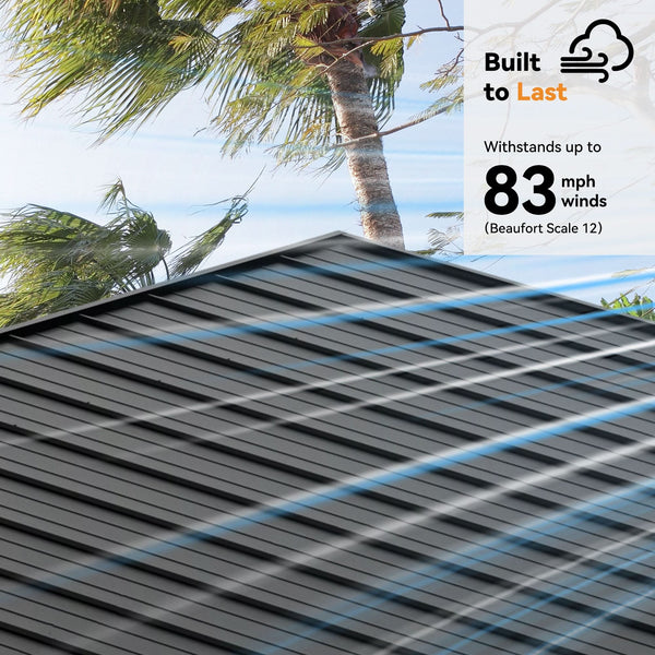 6'x12' Woodberry Cedar Hardtop Gazebo with Dual Bar Counters