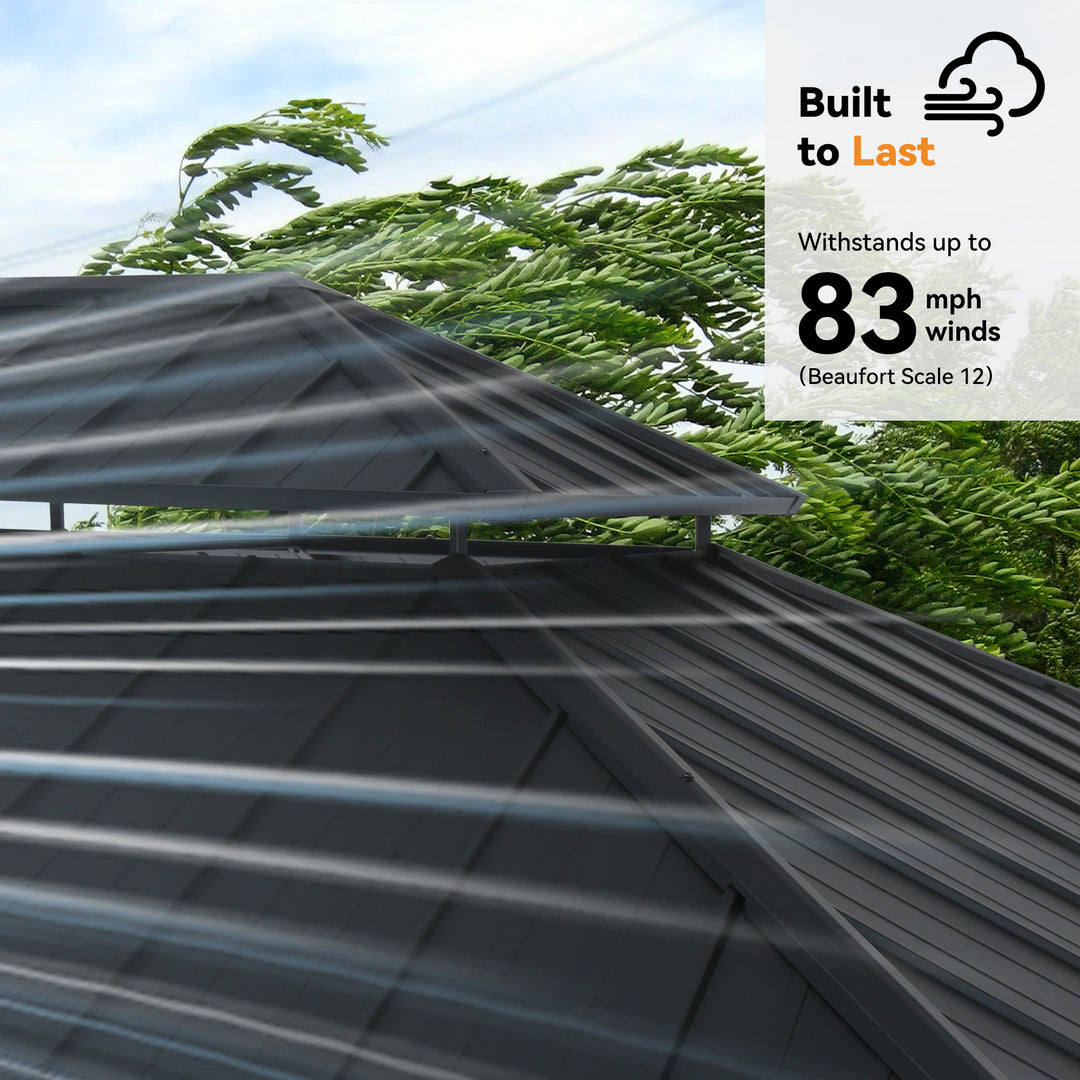 10x12 The Horizon Metal Hardtop Gazebo