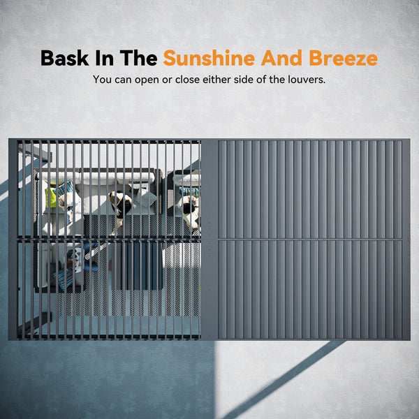 10'x20' Aurora Metal Pergola with Adjustable Louver