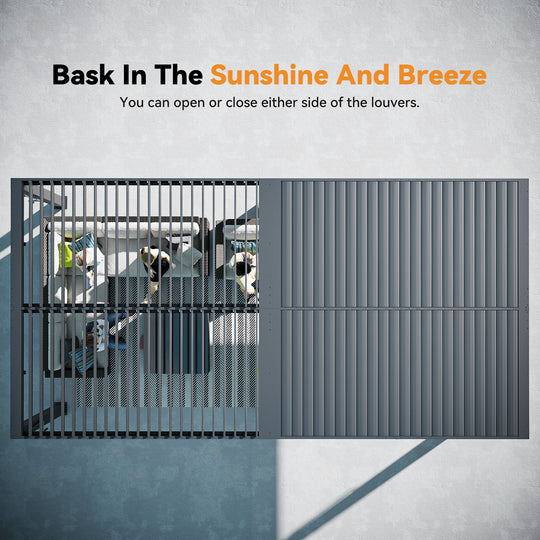 10x20 Aurora Metal Pergola with Adjustable Louver