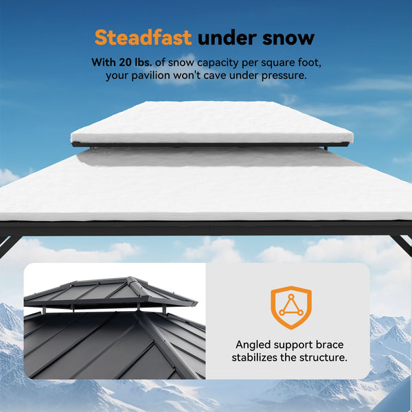 12'x16' Four Seasons Aluminum Hardtop Gazebo