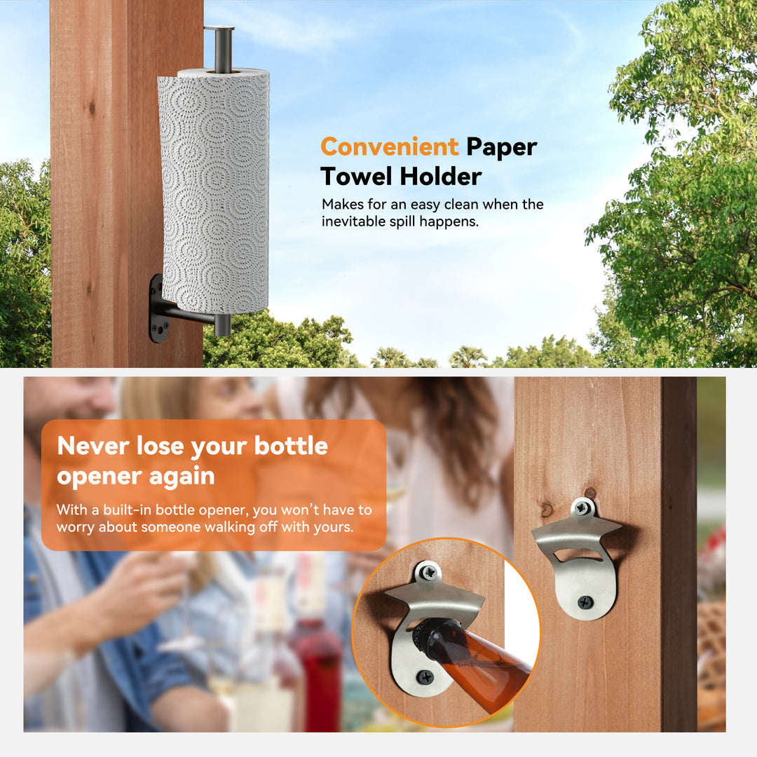 6.5x8 The Aura Entertainment Bar for Gazebo with TV Mount