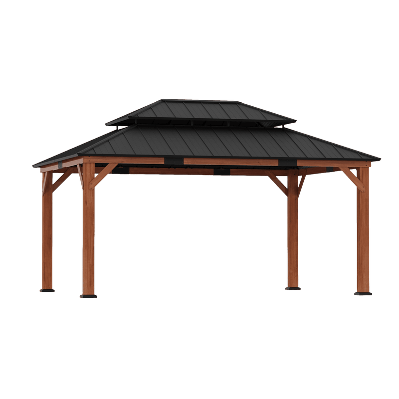 12'x16' Rosewood Cedar Hardtop Gazebo
