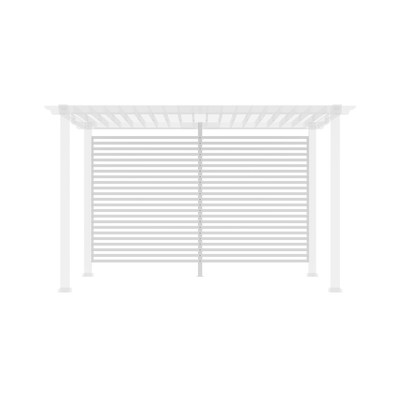 Hintere Sichtschutzwand – Weiß
