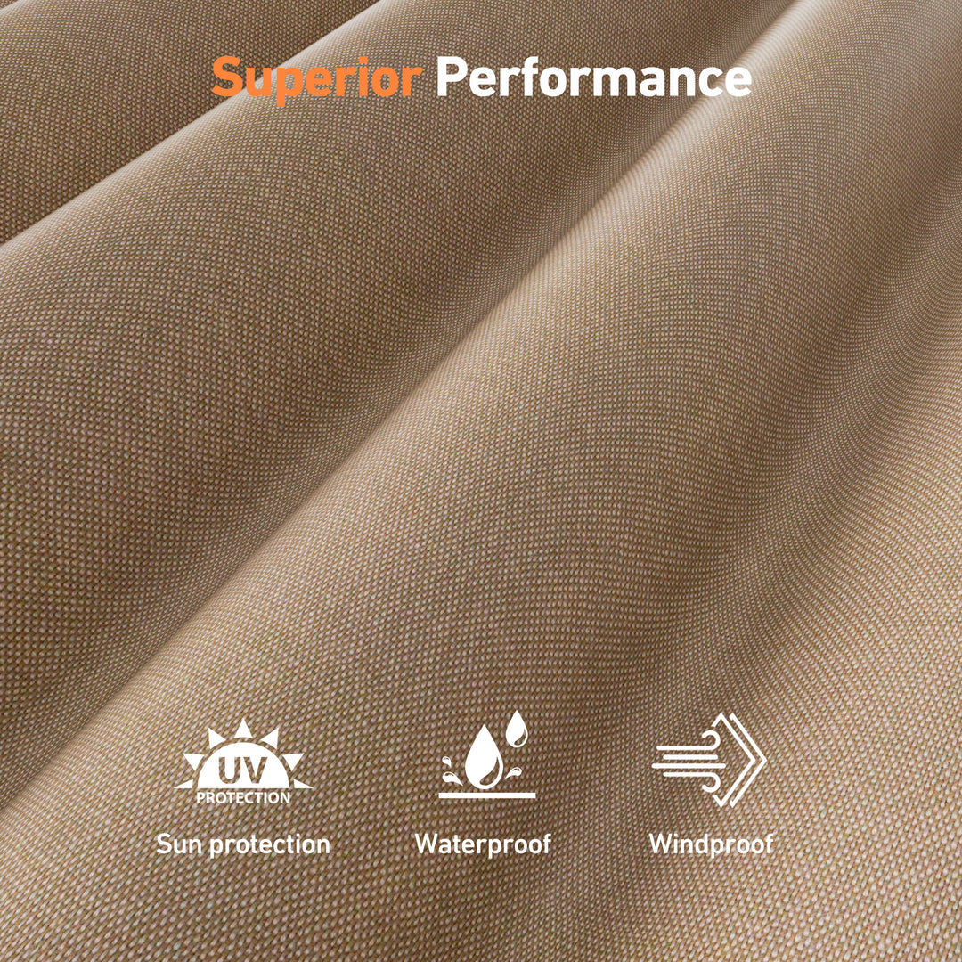 Yarn-dyed 12x14 Privacy Curtain for Gazebo with Zipper