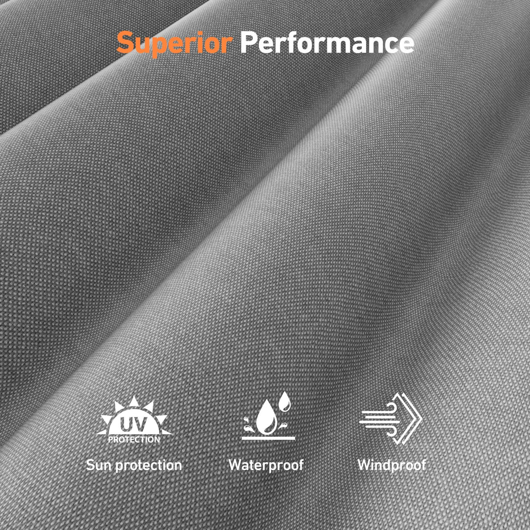 Yarn-dyed 10'x12' Privacy Curtain for Gazebo with Zipper