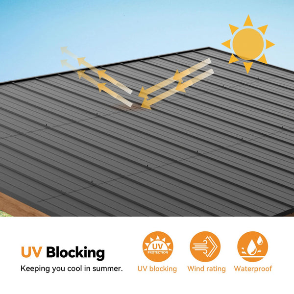 12'x16' Supreme Cedar Hardtop Gazebo with Sloped Roof