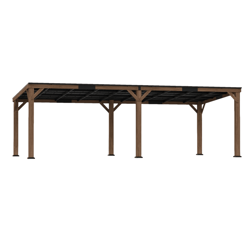 12'x24' Supreme Cedar Hardtop Gazebo with Sloped Roof