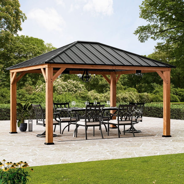 12'x14' Tranquil Grove Cedar Hardtop Gazebo