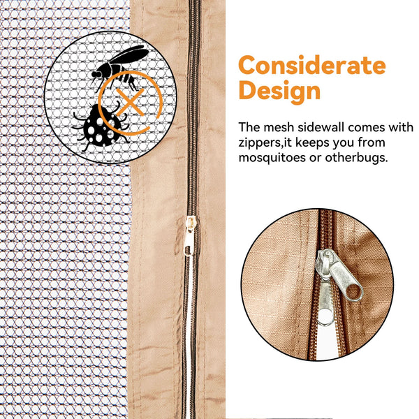 11'x13' Mosquito Netting for Gazebo with Two-way Zipper