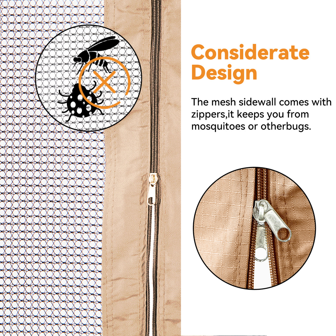 11x13 Mosquito Netting for Gazebo with Two-way Zipper